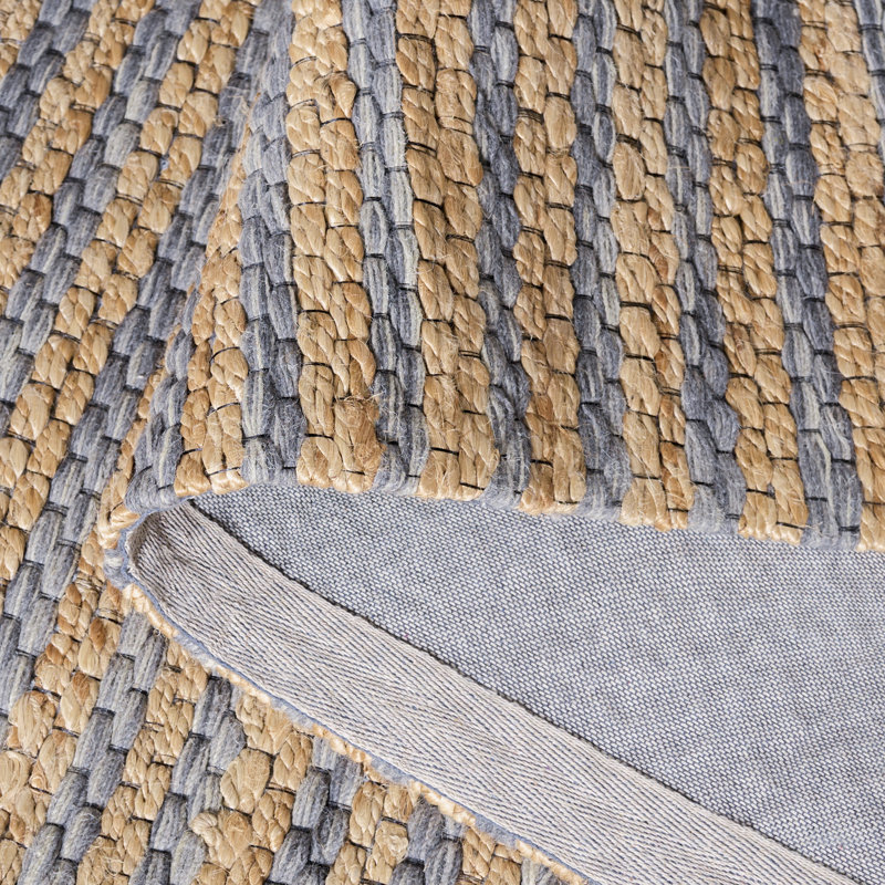 Martha Stewart 9526 Hand Tufted 40% Jute; 40% Wool; 20% Cotton Striped Rug, Rectangle 9' x 12'