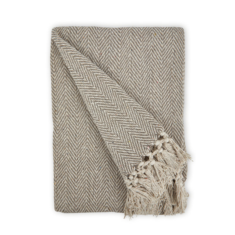 Emestina Throw, Beige, 127cm W x152cm L