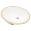 Lavabo de salle de bain encastrable en céramique blanche 18 "x 15" avec trop-plein - élégant, aux taches et chaleur ovale