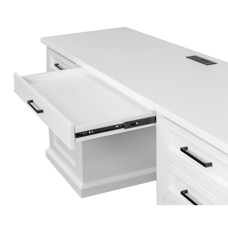 Elsabeth 68'' W Rectangular Standard Desk and Hutch