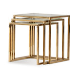 Ensemble de 3 tables gigognes Savannah Breeze - Or vif