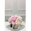 Real Touch Rose Peony and Hydrangea Faux Floral Centerpiece in Glass Vase-877627068