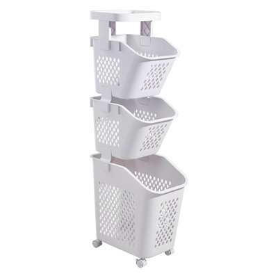 Plastic Laundry Basket with Handles