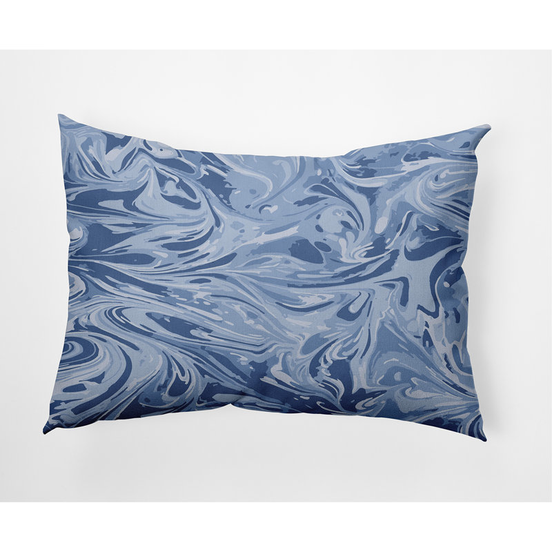 Mélange Indoor/Outdoor Lumbar Pillow, Blue