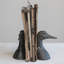 Caselyn Decorative Distressed Cast Metal Duck Head Bookends