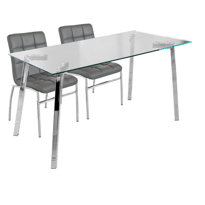 Branham 4 - Person Dining Set, Grey