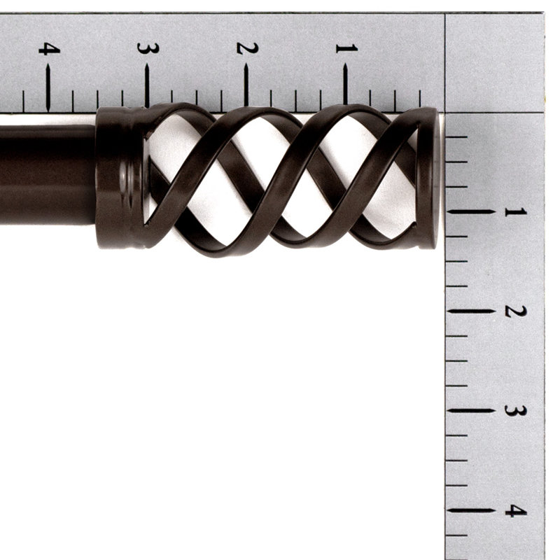 Tringle à rideaux double Mei Cage Drapery, Bronze