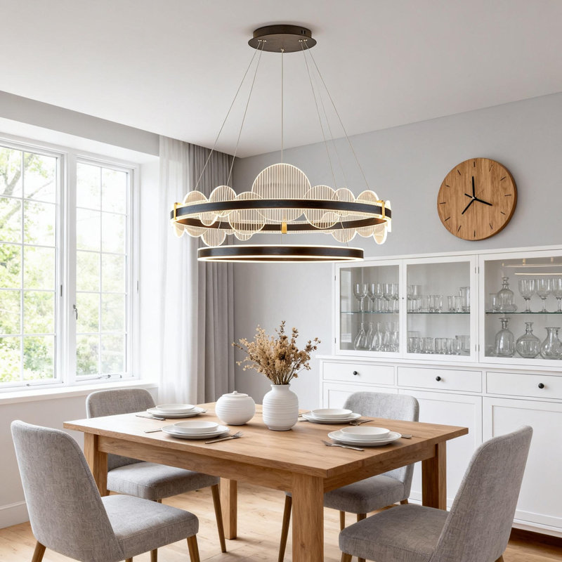 2 - Light Dimmable Led Tiered Chandelier