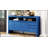 Modern Solid Ash Veneer MDF Sideboard With 3 Drawers And Semi-Open Shelf, For Living Room And Dining Area Storage-435305645