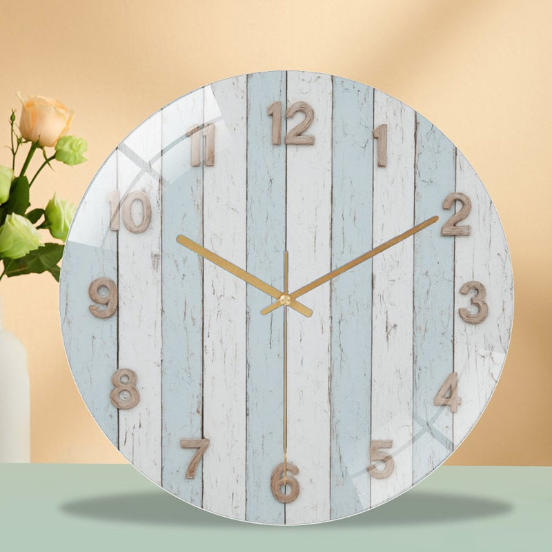 Horloge murale en verre 12 po
