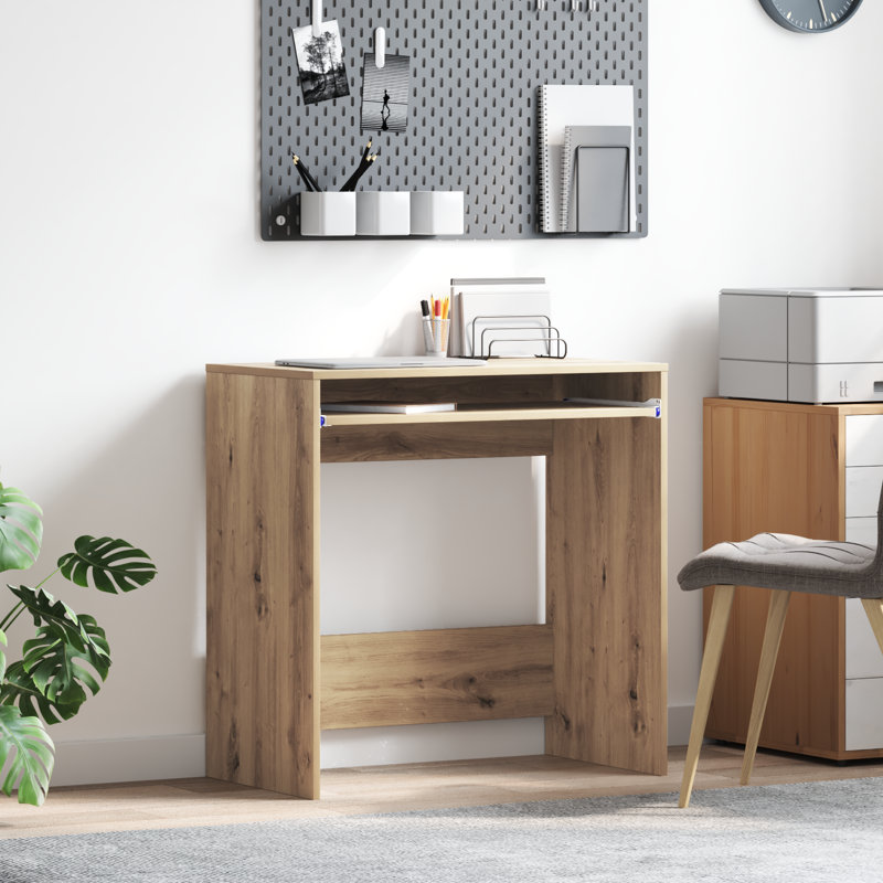 Computer Desk Engineered Wood Compact Simple, Artisan Oak