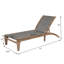 Chaise longue en rotin PE Hayes avec structure en bois d'acacia