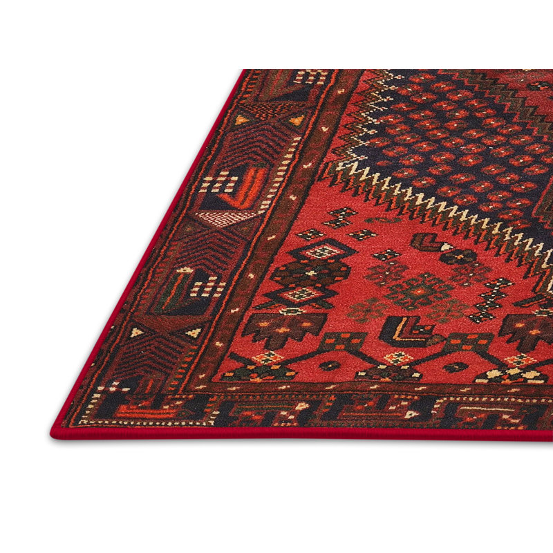 Laine tissée à la machine de style oriental/polyester jaune clair/marron/noir Tapis décoratif, Rectangle 5 pi x 7 pi