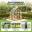 Serre de jardin 6 po x 4 po à accès extérieur robuste en polycarbonate à double paroi avec structure en aluminium résistant au vent de 45 mi / h et évent de toit-114394455