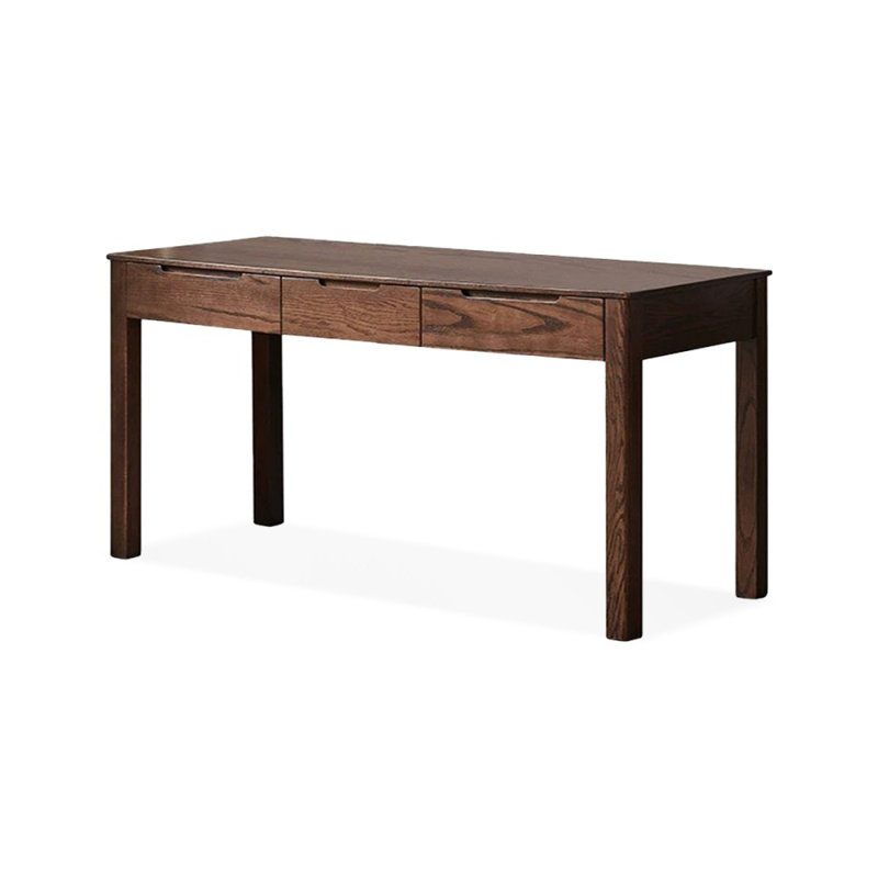 Black Walnut Color Rectangular Solid Wood desks, 29.92" H x 55.12" W x 23.62" D
