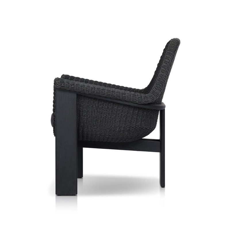 Santoro Outdoor Teak Armchair, Black