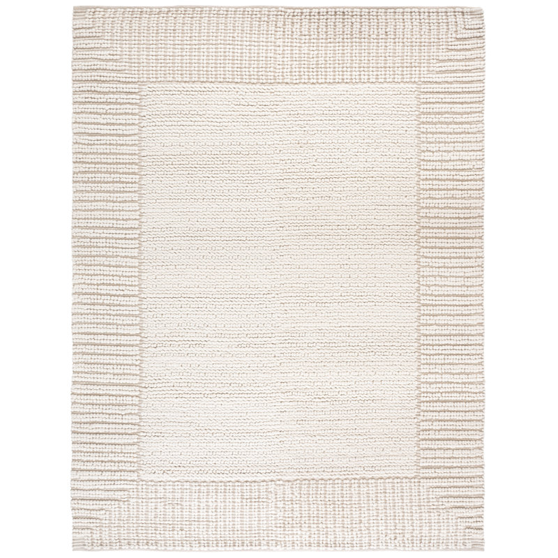 Tapis en laine et coton ivoire Natura 286, Rectangle 8 pi x 10 pi