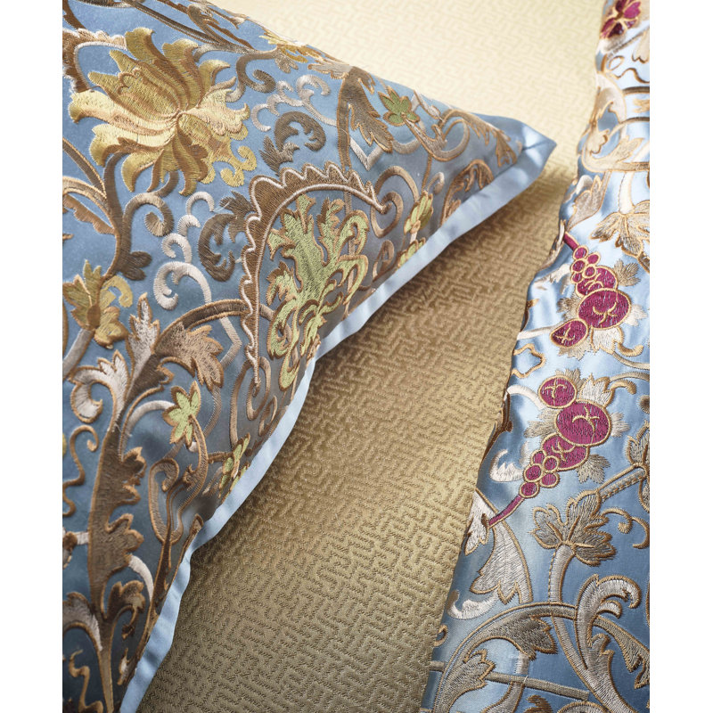 The Met x Ann Gish Venezia 36" W Polyester Lumbar Rectangular Pillow Cover & Insert, Blue, 12"H x 16"W
