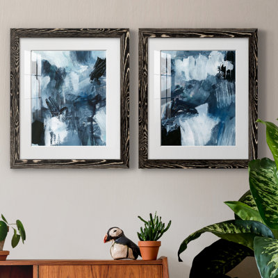 " Composition In Blue I " 2 - Pieces Painting Print
