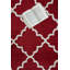 Tapis rouge/blanc touffeté à treillis géométrique Sera-442673948