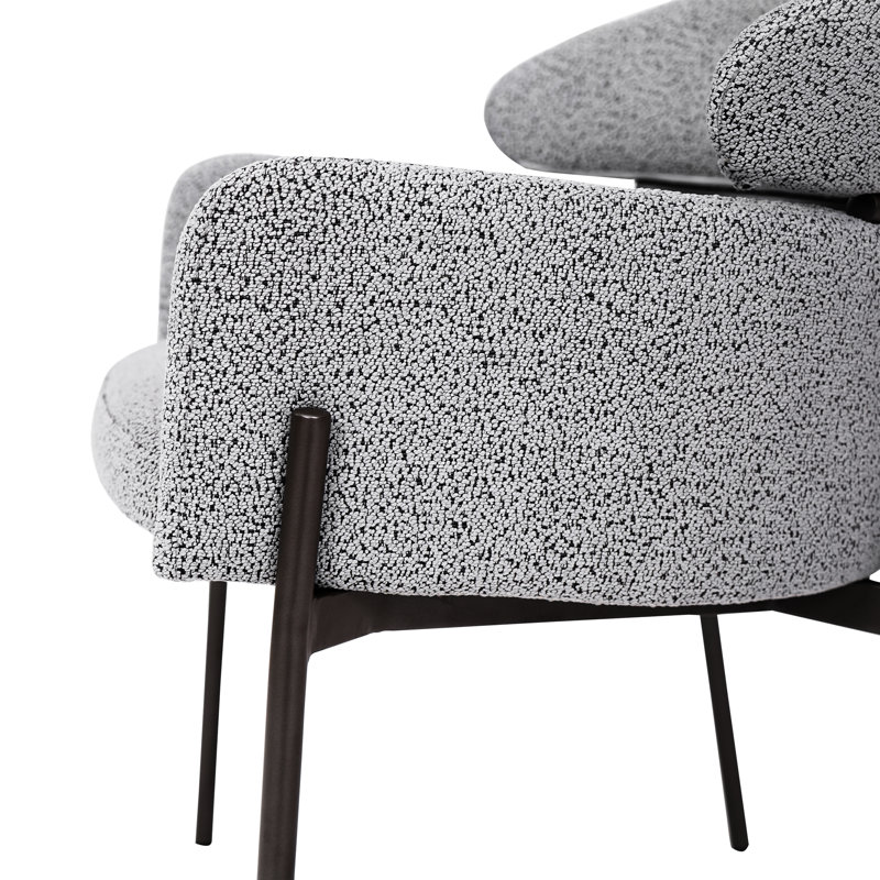 Chaise de salle à manger rembourrée en tissu avec pieds en métal Mapleton, 2