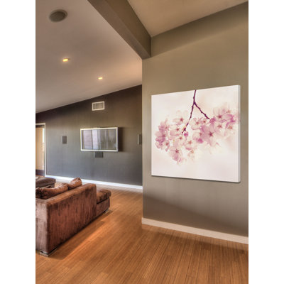 « cerises fleurs », reproduction de photo sur toile tendue