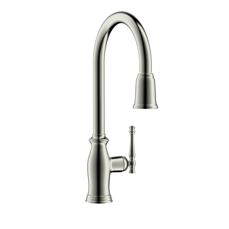 Ultra Faucets Prime Pull Down Kitchen Faucet, Brushed Nickel
