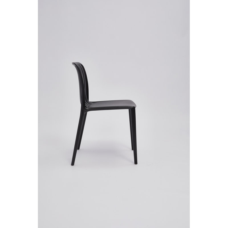 Chaise d'appoint en polypropylène, Noir