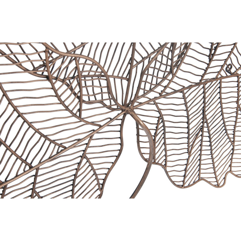 Tri Leaf Metal Wall Décor, 44" H x 58" W x 2" D, Copper