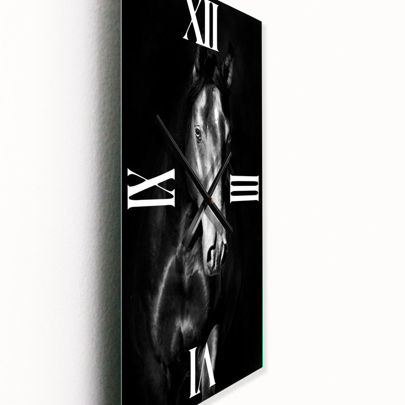 Portrait de l'horloge murale cheval Kladruby, Petit