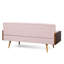Accoudoirs roulés classiques Mid-Century avec console - l 73,99 po x P 30,5 po, H 33,1 po