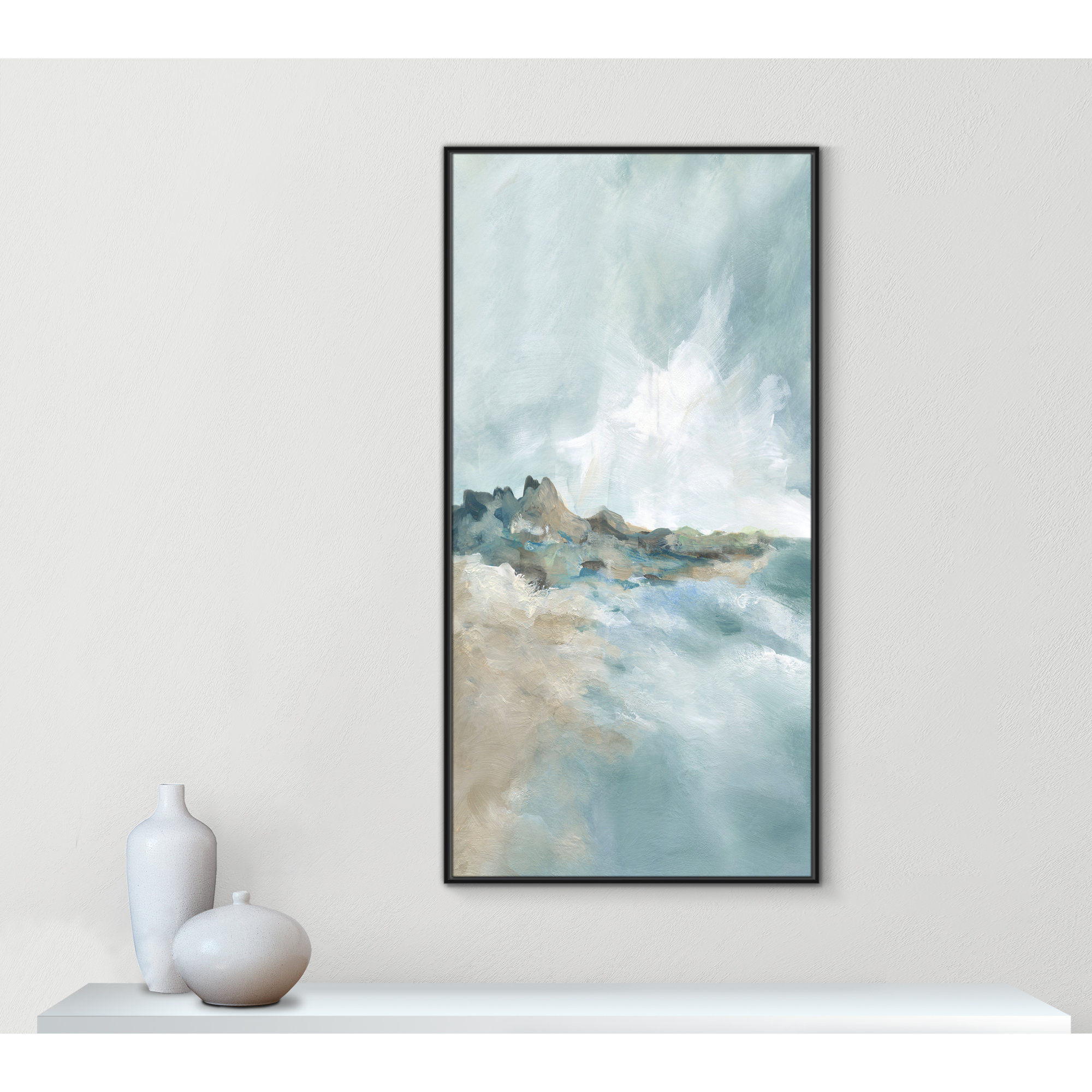 Sandpoint Print by Carol Robinson, 61.5" H x 31.5" W, Black