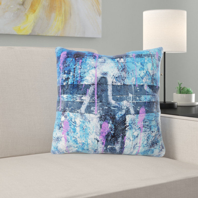 Outdoor Reversible Throw Pillow, Microsuede, Indoor