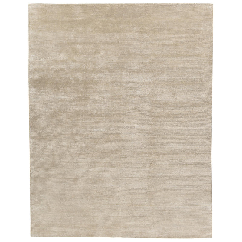 Faille Cut and Loop Handwoven Area Rug in Beach
