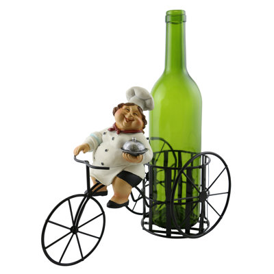 Alissa Smiling Female Chef 1 Bottle Tabletop Wine Bottle Rack