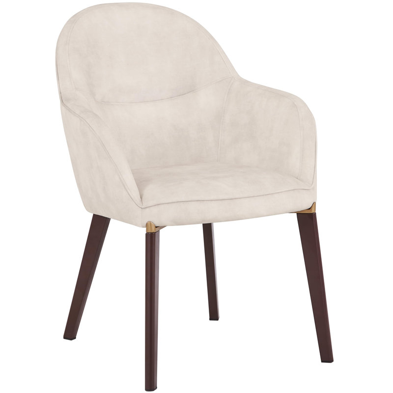 Chaise de salle à manger revêtue de pieds Katarra, 1, Gris foncé