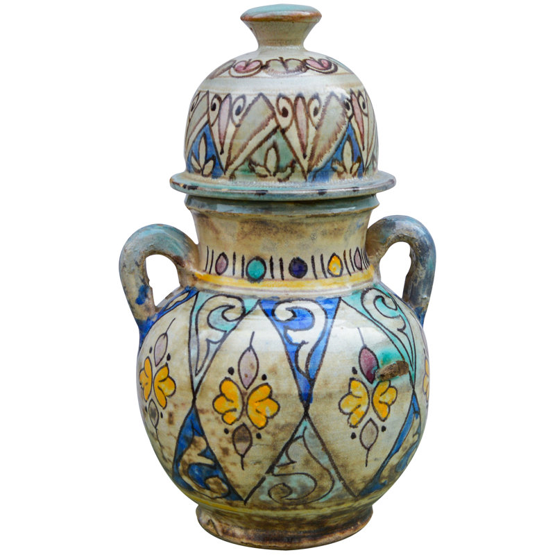 Handmade Ceramic Table Vase, Moorish