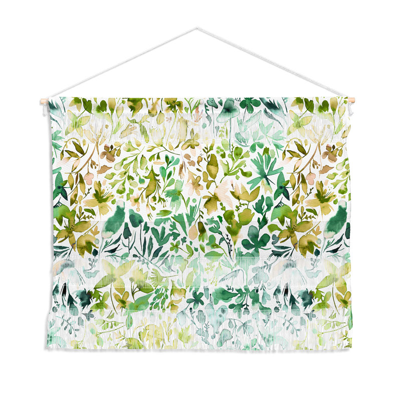 Suspension murale fleurs et plantes design Ninola, H 16 po x l 22 po x P 0,125 po
