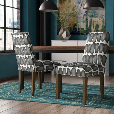 Earles Tufted Cotton Upholstered Dining Chair by Ivy Bronx