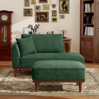 Finken Upholstered Chaise Lounge and Stool