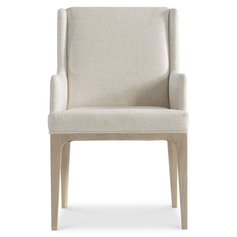 Modulum 23'' White Upholstered Wood Arm Dining Chair