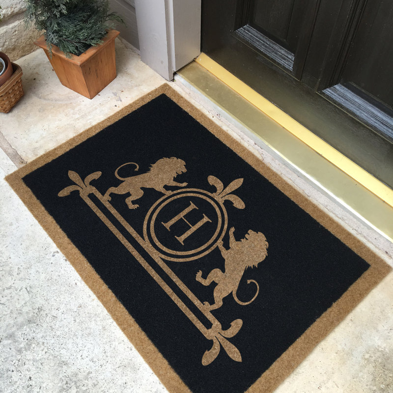 Higgs Non-Slip Indoor / Outdoor Doormat, Black, 60"  x 36" 