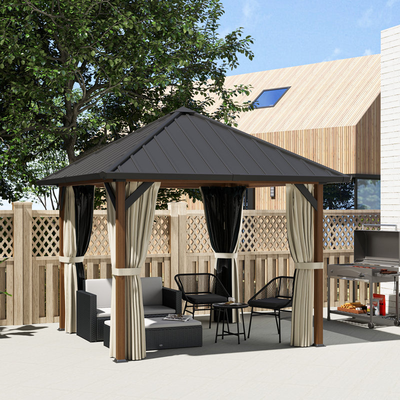 25 Ft. W x 25 Ft. D Metal Hardtop Gazebo