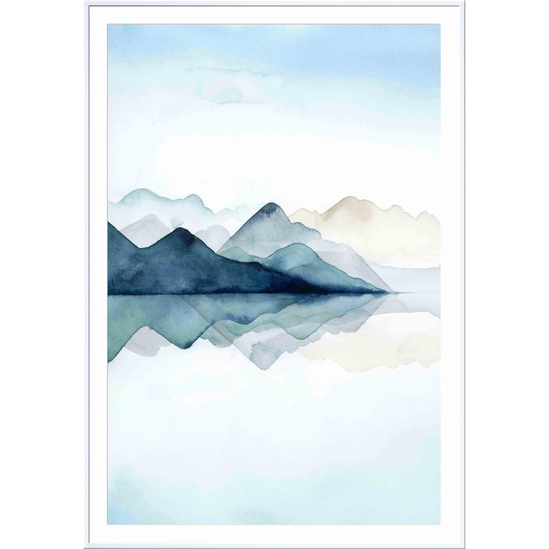 Glacial I par Grace Popp - peinture encadrée, H 30 po x l 30 po, Blanc