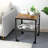 Rustic End Table, 2-Tier Side Table With Adjustable Height Shelf , Rustic Brown