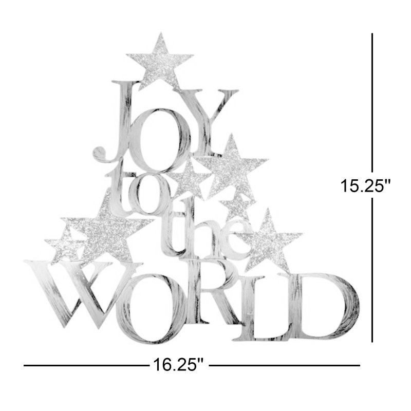 Enseigne « Joy to the World », Doré / noir