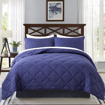 WC01-20211110 Modern & Contemporary Ring Stitch Solid Colour Comforter Set