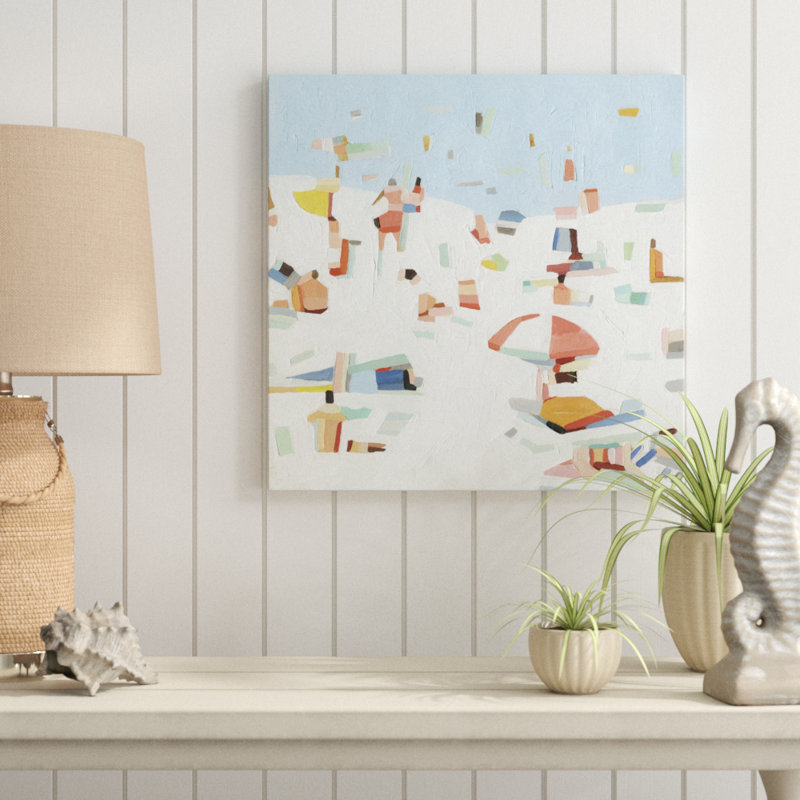 «Summer Confetti III» par Emma Scarvey, reproduction d'art sur toile tendue, H 20 po x l 20 po, Papier avec cadre unique doré
