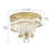 Modern K9 Crystal LED Chandelier  Stainless Flush Mount Light Fixtures For Dining Room Bathroom Bedroom Living Room