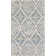 Kirshner Geometric Southwestern Performance Area Rug in Blue/Cream